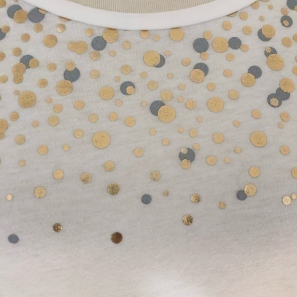 Gold and silver sparkle white top from LOFT - Picture 6 of 9